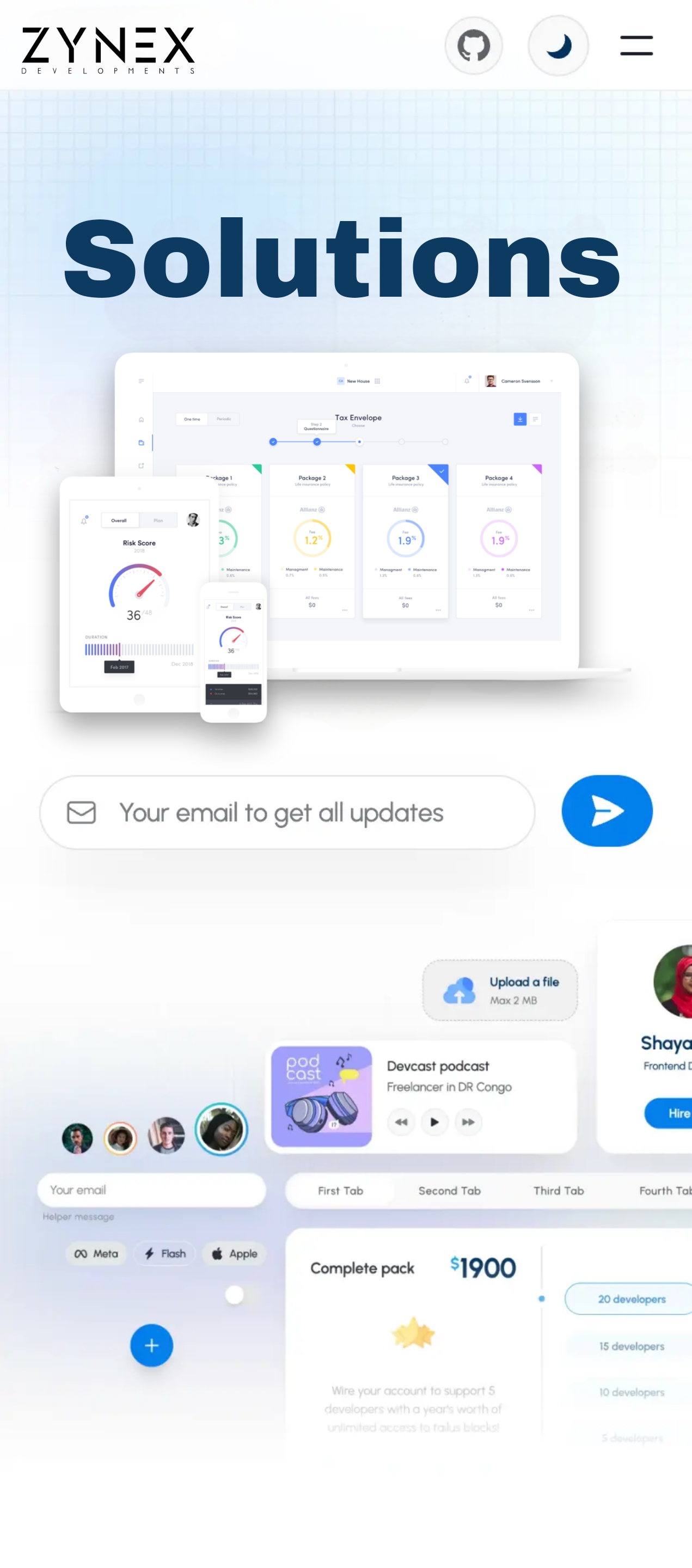 tailus screenshot dark-mode